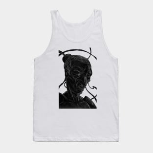 Samurai Worrior Portrait Tank Top